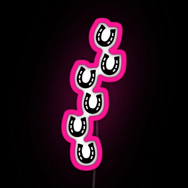 Horseshoe Track RGB Neon Sign