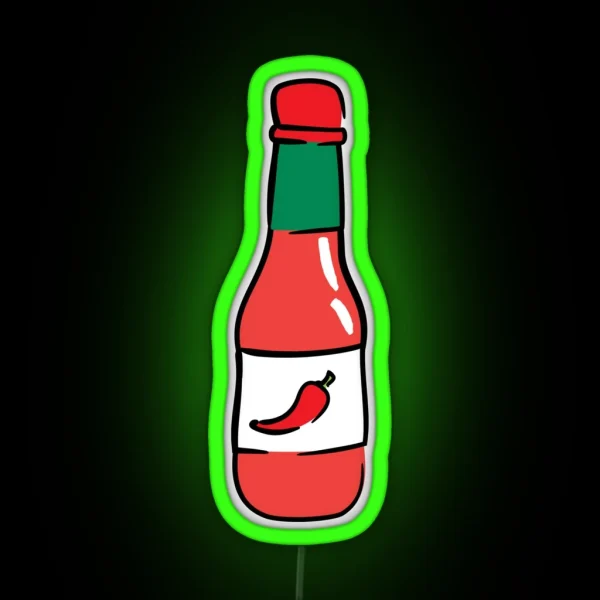 Hot Sauce Chili Pepper Sauce RGB Neon Sign