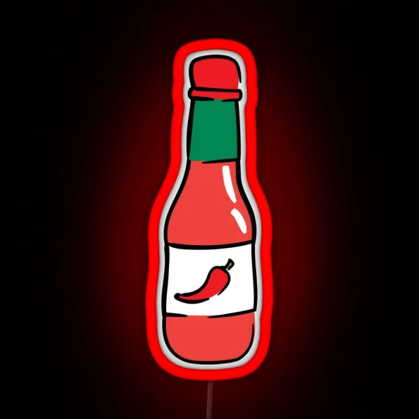 Hot Sauce Chili Pepper Sauce RGB Neon Sign