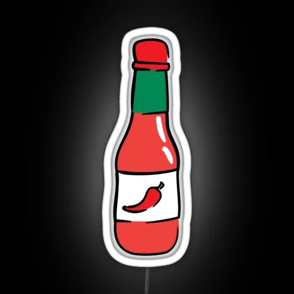Hot Sauce Chili Pepper Sauce RGB Neon Sign