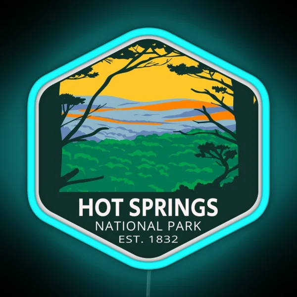 Hot Springs National Park RGB Neon Sign