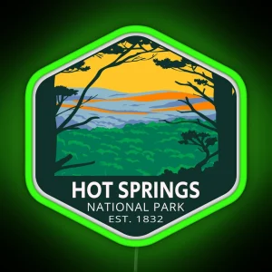 Hot Springs National Park RGB Neon Sign