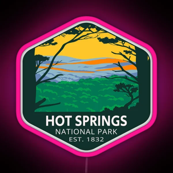 Hot Springs National Park RGB Neon Sign