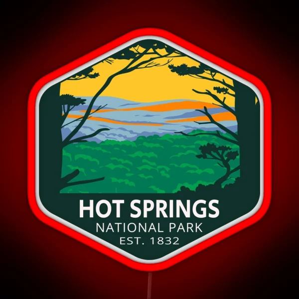 Hot Springs National Park RGB Neon Sign