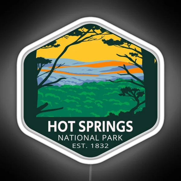 Hot Springs National Park RGB Neon Sign