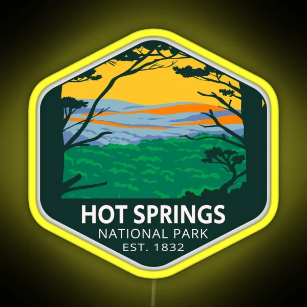 Hot Springs National Park RGB Neon Sign