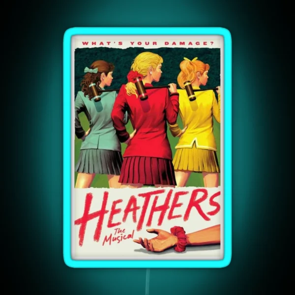 Hot Three Girls Musical RGB Neon Sign