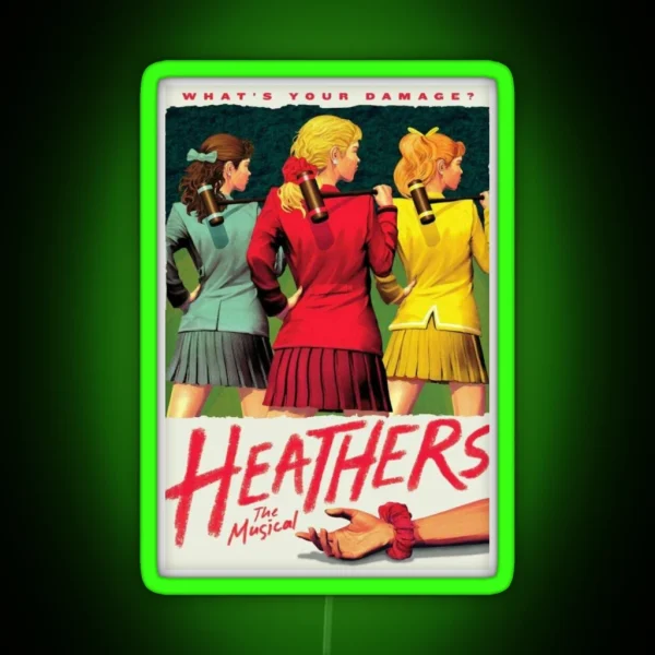 Hot Three Girls Musical RGB Neon Sign