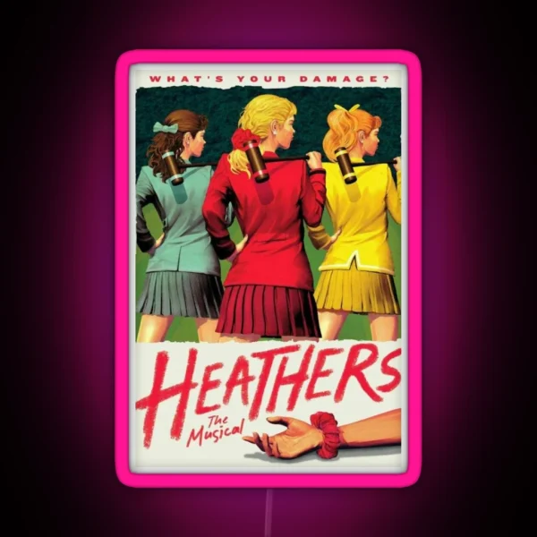 Hot Three Girls Musical RGB Neon Sign