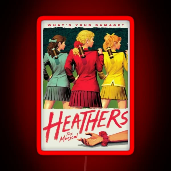 Hot Three Girls Musical RGB Neon Sign