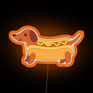 Hotdog Weiner Dog RGB Neon Sign