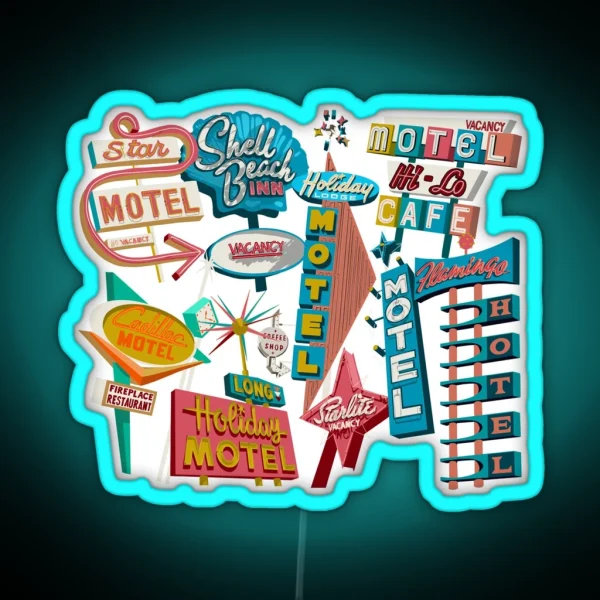 Hotel Motel RGB Neon Sign