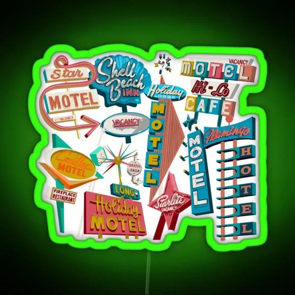 Hotel Motel RGB Neon Sign