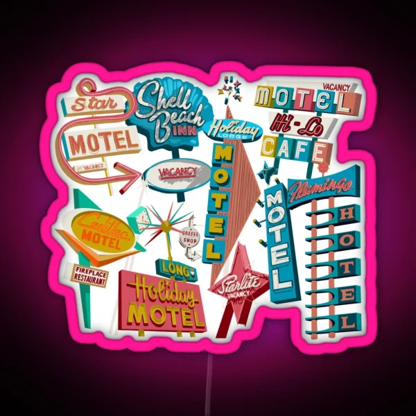 Hotel Motel RGB Neon Sign
