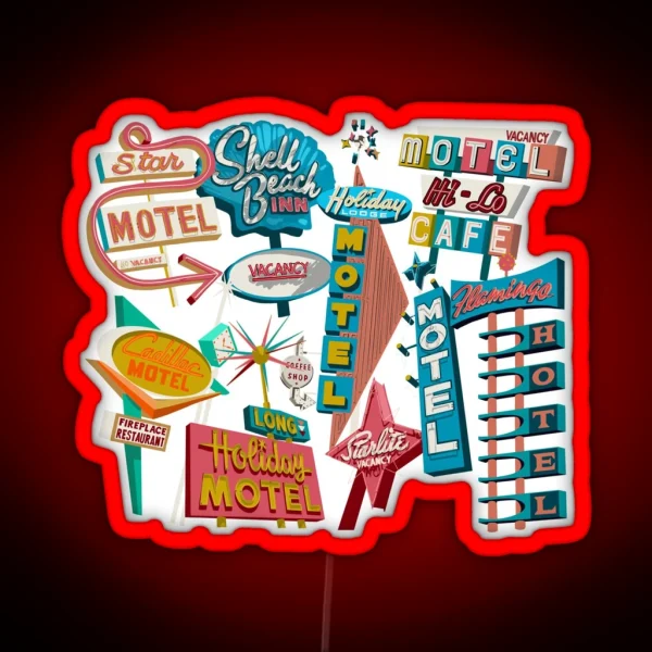 Hotel Motel RGB Neon Sign