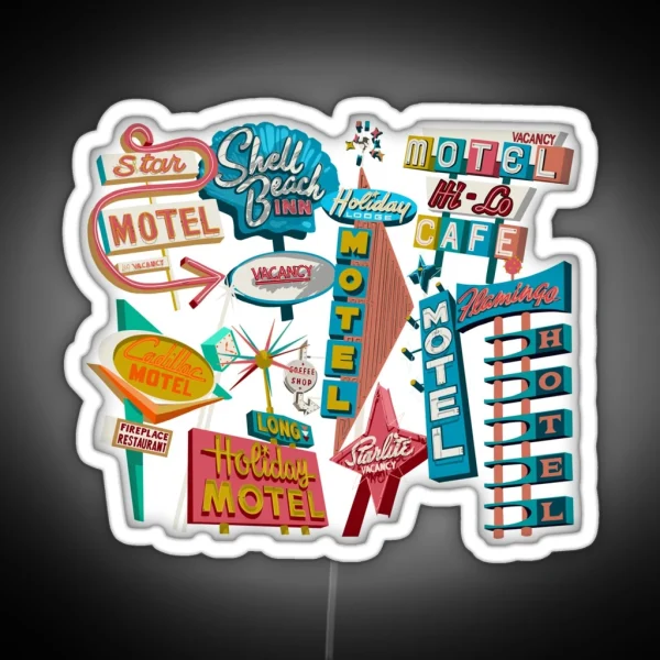 Hotel Motel RGB Neon Sign