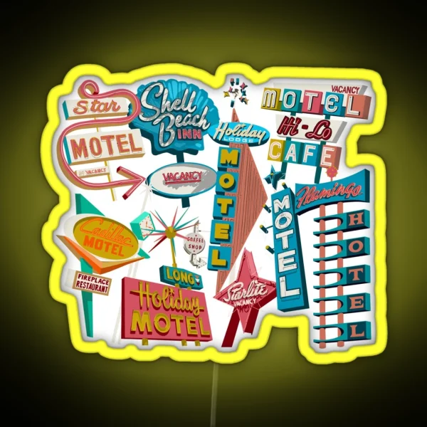 Hotel Motel RGB Neon Sign