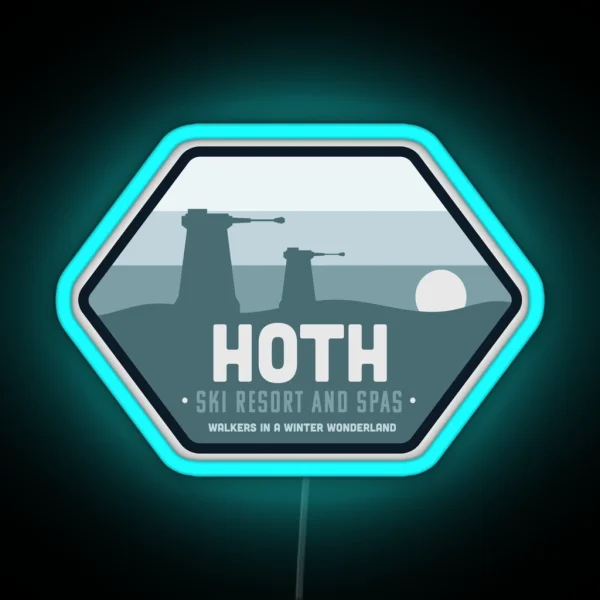 Hoth Ski Resort Walkers In A Winter Wonderland RGB Neon Sign