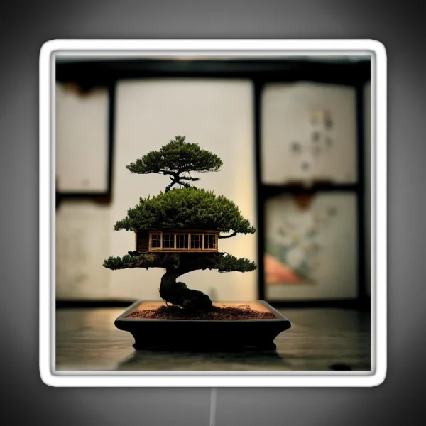 House On The Bonsai Tree RGB Neon Sign