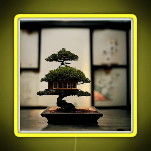 House On The Bonsai Tree RGB Neon Sign