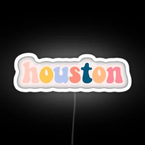 Houston TX RGB Neon Sign