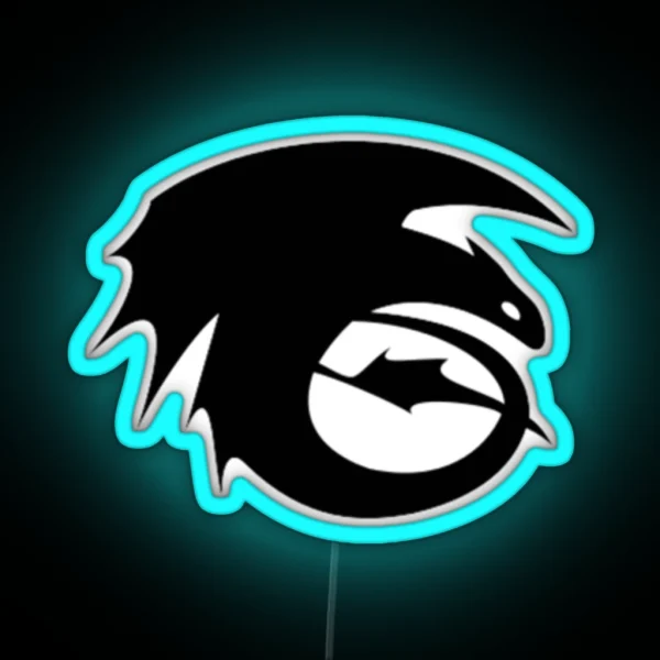 How To Train Your Dragon Toothless Symbol RGB Neon Sign