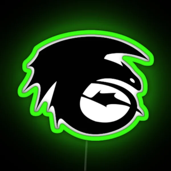 How To Train Your Dragon Toothless Symbol RGB Neon Sign