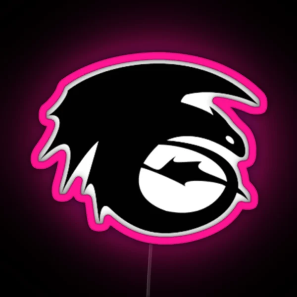 How To Train Your Dragon Toothless Symbol RGB Neon Sign