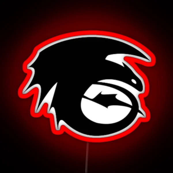 How To Train Your Dragon Toothless Symbol RGB Neon Sign