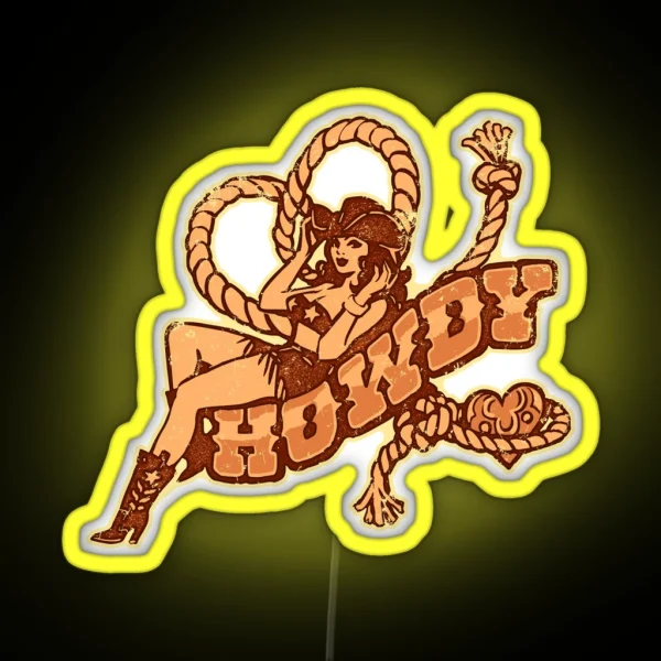 Howdy Pinup RGB Neon Sign