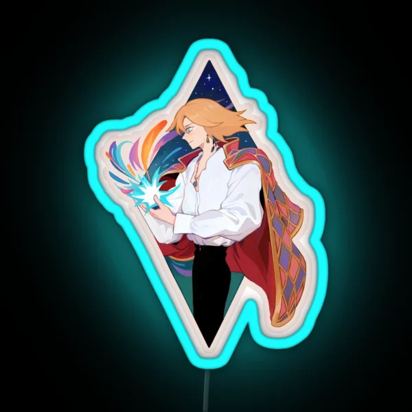 Howls Moving Castle RGB Neon Sign