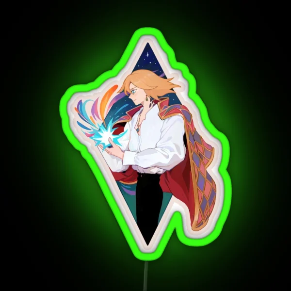 Howls Moving Castle RGB Neon Sign