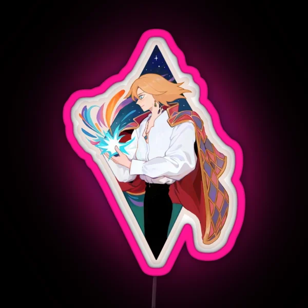 Howls Moving Castle RGB Neon Sign