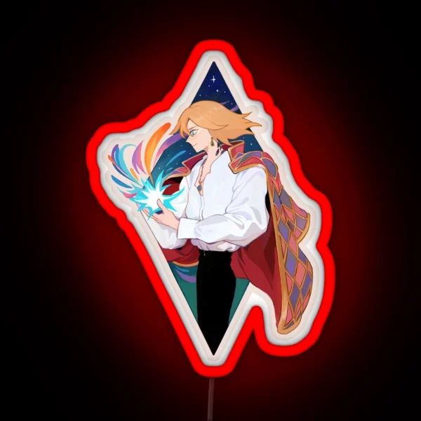 Howls Moving Castle RGB Neon Sign