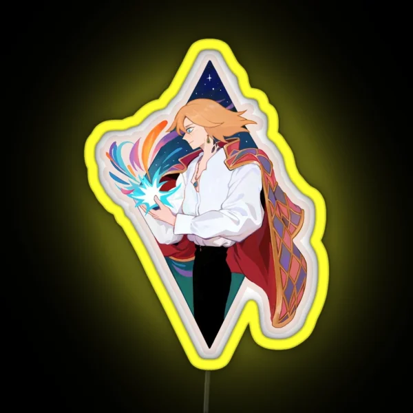 Howls Moving Castle RGB Neon Sign