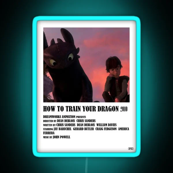 HTTYD Poster RGB Neon Sign