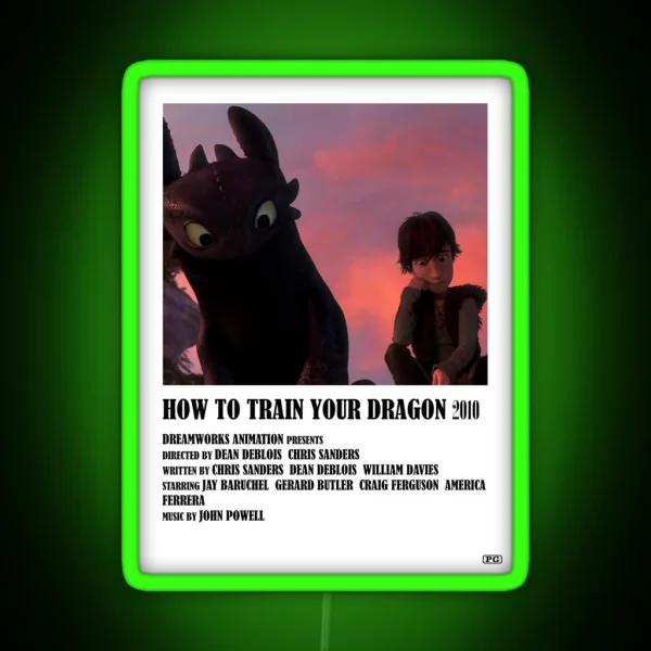 HTTYD Poster RGB Neon Sign