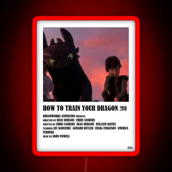 HTTYD Poster RGB Neon Sign