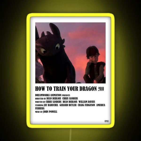 HTTYD Poster RGB Neon Sign