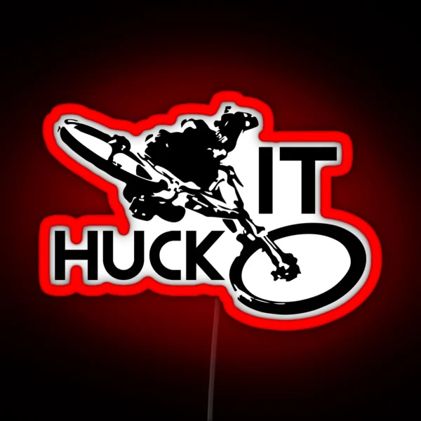 Huck It Downhill Mountain Biking RGB Neon Sign