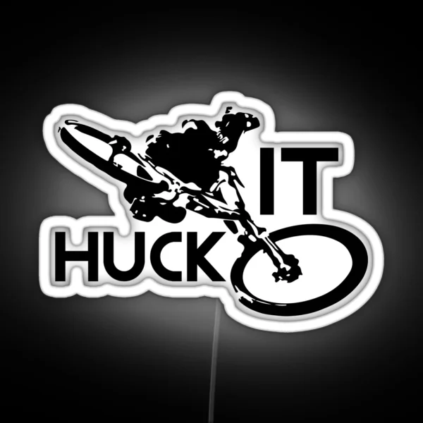 Huck It Downhill Mountain Biking RGB Neon Sign