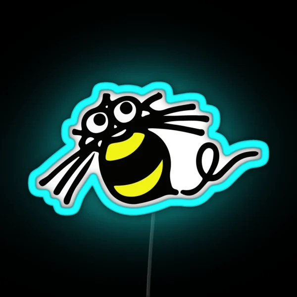 Hudson Soft Retro Game Bee Logo RGB Neon Sign