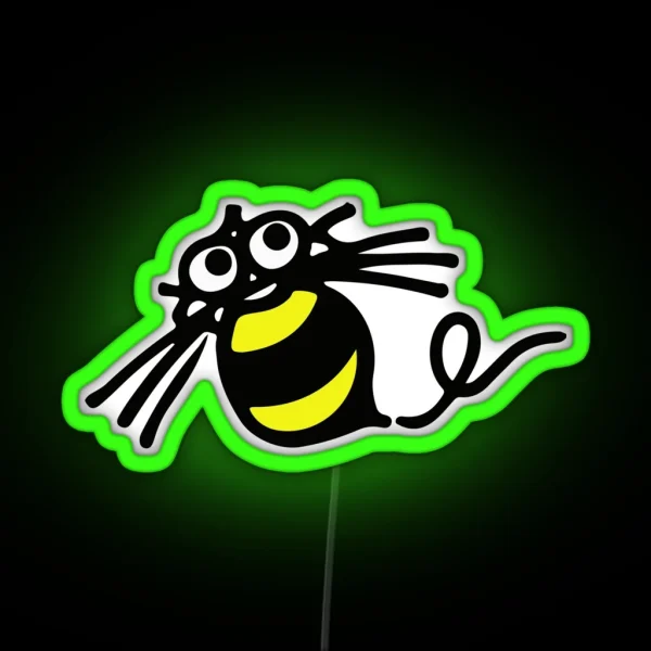 Hudson Soft Retro Game Bee Logo RGB Neon Sign