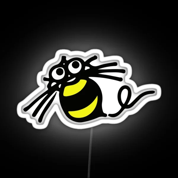 Hudson Soft Retro Game Bee Logo RGB Neon Sign