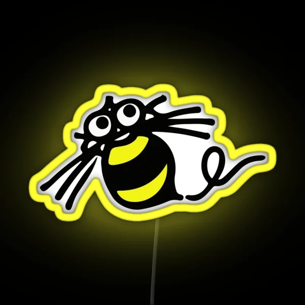 Hudson Soft Retro Game Bee Logo RGB Neon Sign