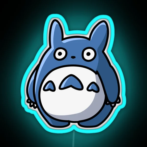HUGE BLUE TOTORO RGB Neon Sign