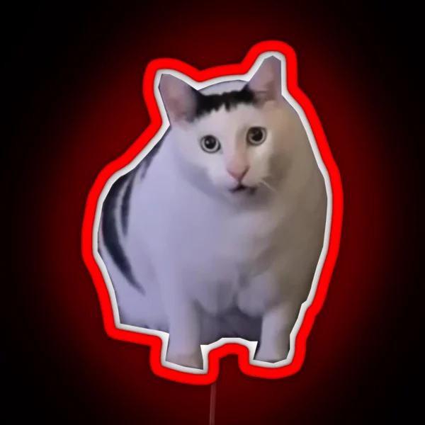 Huh Cat Meme RGB Neon Sign