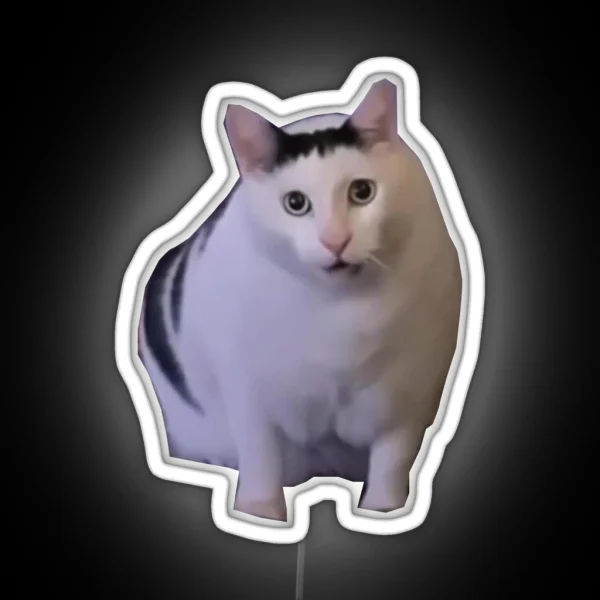 Huh Cat Meme RGB Neon Sign
