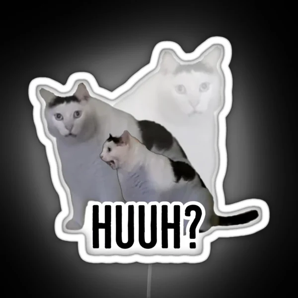 Huh Cat RGB Neon Sign