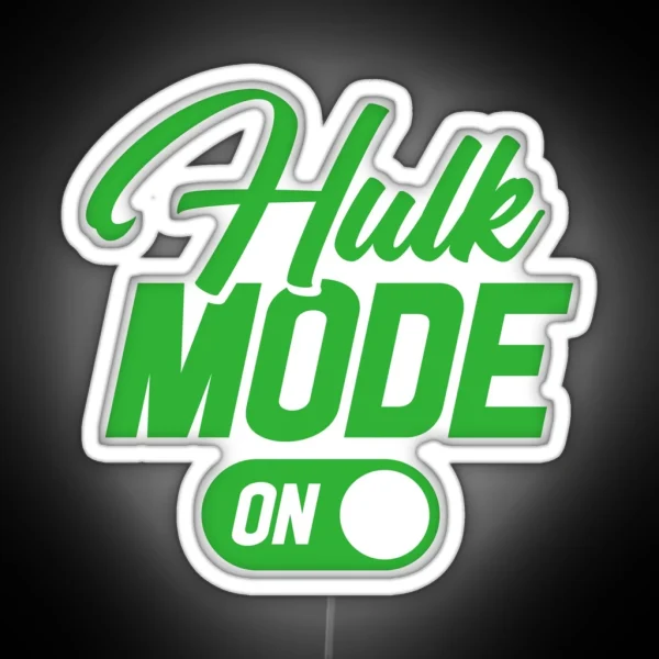 HULK MODE ON RGB Neon Sign